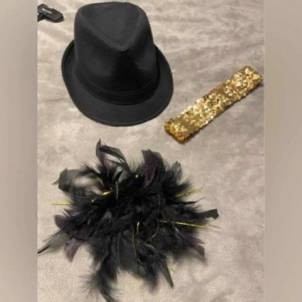 Girls Dance Costume Size Adult Small Black Gold Jazz Tap Contemporary Hip Hop